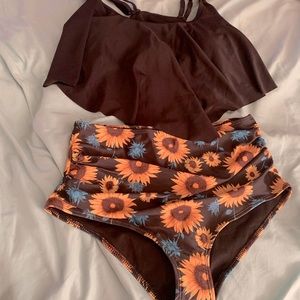 SHEIN sunflower bathing suit